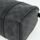 GUCCI GG Supreme Web Sherry Line Boston Bag PVC Black Gold 40 02 006 Auth 176475-15