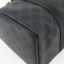 GUCCI GG Supreme Web Sherry Line Boston Bag PVC Black Gold 40 02 006 Auth 176475-16