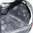 GUCCI GG Supreme Web Sherry Line Boston Bag PVC Black Gold 40 02 006 Auth 176475-19