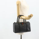 GUCCI GG Supreme Web Sherry Line Boston Bag PVC Black Gold 40 02 006 Auth 176475-23