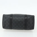 GUCCI GG Supreme Web Sherry Line Boston Bag PVC Black Gold 40 02 006 Auth 176475-5