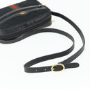 GUCCI GG Canvas Web Sherry Line Shoulder Bag Black Gold Red 010 378 Auth 176476A-7
