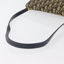 Christian Dior Trotter Canvas Shoulder Bag Navy Gold Auth 176478-7