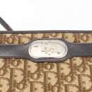 Christian Dior Trotter Canvas Shoulder Bag Brown Gold Auth 176479-17