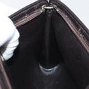Christian Dior Trotter Canvas Shoulder Bag Brown Gold Auth 176479-19