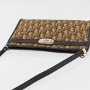 Christian Dior Trotter Canvas Shoulder Bag Brown Gold Auth 176479-6