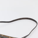 Christian Dior Trotter Canvas Shoulder Bag Brown Gold Auth 176479-8