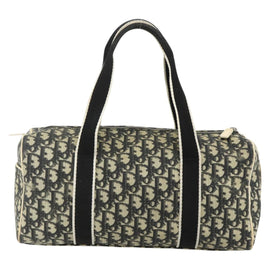 Christian Dior Trotter Canvas Shoulder Bag Black Silver Auth 176480 - 0