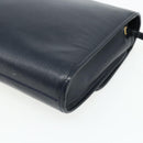 Christian Dior Shoulder Bag Leather Navy Gold Auth 176481-15