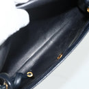 Christian Dior Shoulder Bag Leather Navy Gold Auth 176481-12