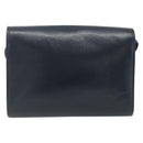 Christian Dior Shoulder Bag Leather Navy Gold Auth 176481-2