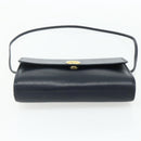 Christian Dior Shoulder Bag Leather Navy Gold Auth 176481-5