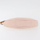 PRADA Accessory Pouch Canvas Pink Silver Auth 176484-5