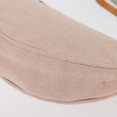 PRADA Accessory Pouch Canvas Pink Silver Auth 176484-15