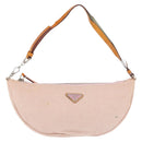 PRADA Accessory Pouch Canvas Pink Silver Auth 176484-13