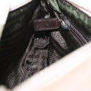 PRADA Accessory Pouch Canvas Pink Silver Auth 176484-21