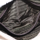 PRADA Accessory Pouch Canvas Pink Silver Auth 176484-23