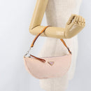 PRADA Accessory Pouch Canvas Pink Silver Auth 176484-24