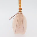 PRADA Accessory Pouch Canvas Pink Silver Auth 176484-3
