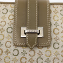 CELINE C Macadam Canvas Shoulder Bag Beige Silver Auth 176486A-17