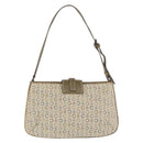 CELINE C Macadam Canvas Shoulder Bag Beige Silver Auth 176486A-2