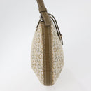 CELINE C Macadam Canvas Shoulder Bag Beige Silver Auth 176486A-4