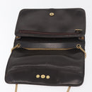 Christian Dior Trotter Canvas Chain Shoulder Bag Brown Gold Auth 176488-15