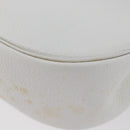 Christian Dior Shoulder Bag Leather White Gold Auth 176489-13
