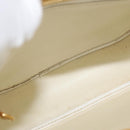 Christian Dior Shoulder Bag Leather White Gold Auth 176489-16