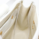 Christian Dior Shoulder Bag Leather White Gold Auth 176489-17
