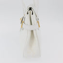 Christian Dior Shoulder Bag Leather White Gold Auth 176489-4