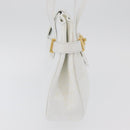 Christian Dior Shoulder Bag Leather White Gold Auth 176489-5