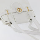 Christian Dior Shoulder Bag Leather White Gold Auth 176489-6