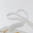 Christian Dior Shoulder Bag Leather White Gold Auth 176489-8