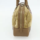 GUCCI Horsebit Boston Bag Velor Gold Beige 145770 Auth 176490V-5