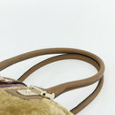 GUCCI Horsebit Boston Bag Velor Gold Beige 145770 Auth 176490V-8