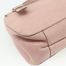Salvatore Ferragamo Gancini Hand Bag Leather Pink Silver Auth 176491-13