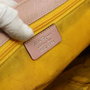 Salvatore Ferragamo Gancini Hand Bag Leather Pink Silver Auth 176491-14