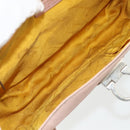 Salvatore Ferragamo Gancini Hand Bag Leather Pink Silver Auth 176491-15