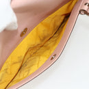 Salvatore Ferragamo Gancini Hand Bag Leather Pink Silver Auth 176491-21