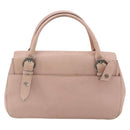 Salvatore Ferragamo Gancini Hand Bag Leather Pink Silver Auth 176491-3
