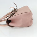 Salvatore Ferragamo Gancini Hand Bag Leather Pink Silver Auth 176491-4