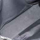 Burberrys Nova Check Blue Label Hand Bag Nylon Black Silver Auth 176492-11