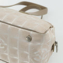 CHANEL New Travel line Shoulder Bag Beige CC Auth 176498-12