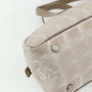 CHANEL New Travel line Shoulder Bag Beige CC Auth 176498-13