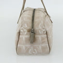 CHANEL New Travel line Shoulder Bag Beige CC Auth 176498-4