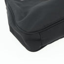FENDI Shoulder Bag Nylon Black Silver Auth 176499A-15