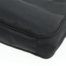 FENDI Shoulder Bag Nylon Black Silver Auth 176499A-16