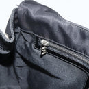 FENDI Shoulder Bag Nylon Black Silver Auth 176499A-20