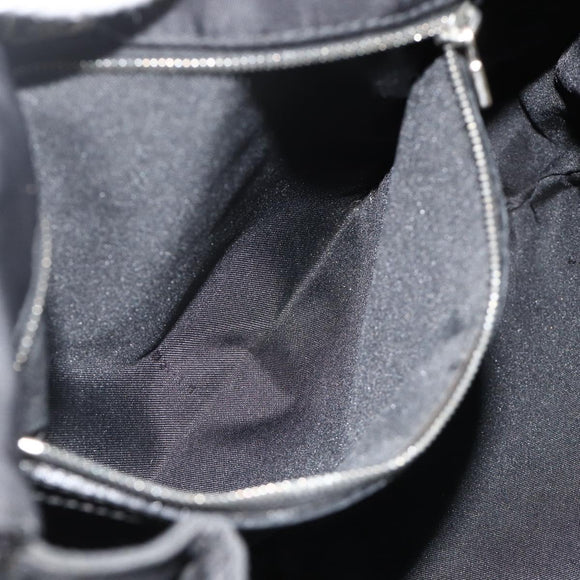 FENDI Shoulder Bag Nylon Black Silver Auth 176499A